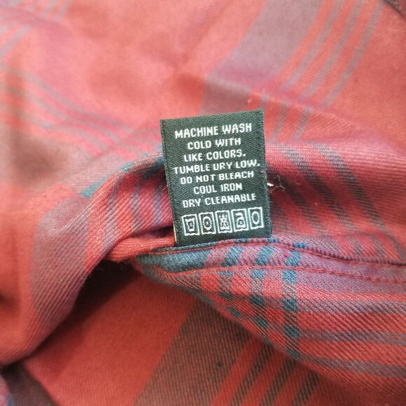 Smash Flannel Shirt Mens SMALL Burgundy Red Navy Blue Soft MSRP $69 - Picture 7 of 8